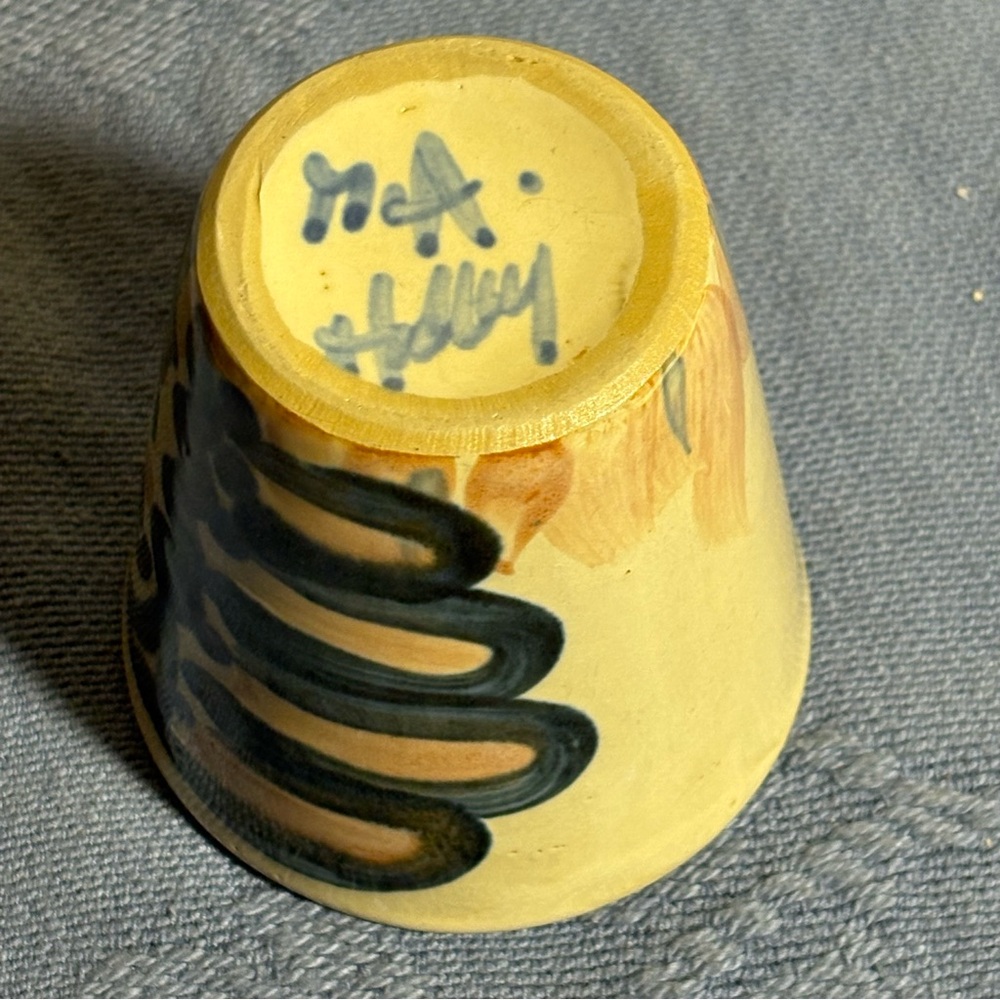 M.A. Hadley Pottery “Firewater” Indian Chief Jigger Measuring Cup VINTAGE - Picture 5 of 5